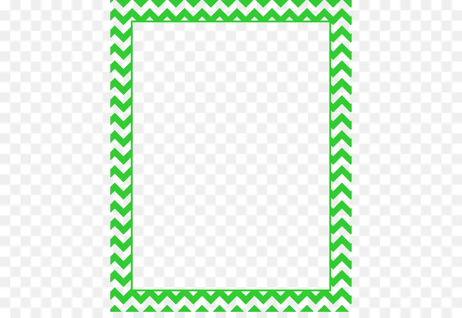 Bordure Verte En Zigzag，Modèle PNG