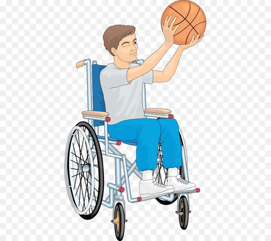 Garçon En Fauteuil Roulant Jouant Au Basket Ball，Fauteuil Roulant PNG