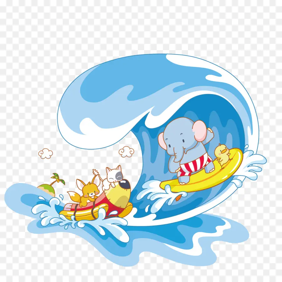 Animaux Surfant，Animaux PNG