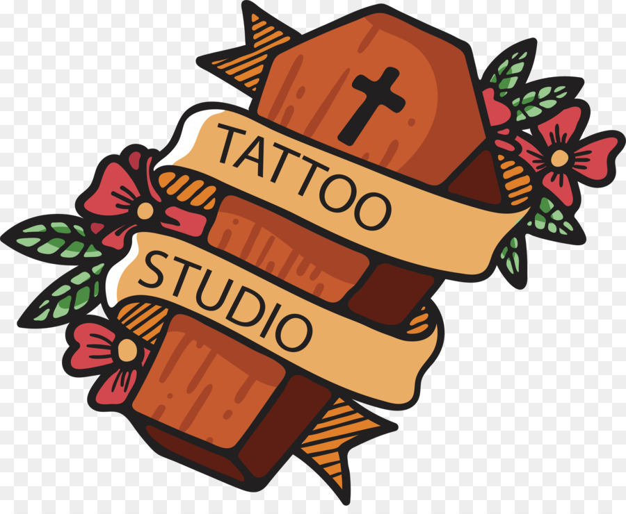 Logo Du Studio De Tatouage，Cercueil PNG