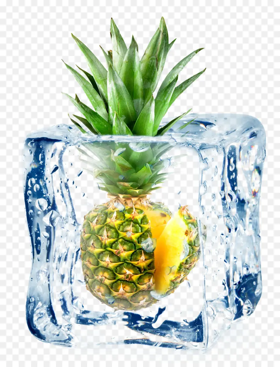 Ananas Dans La Glace，Congelé PNG