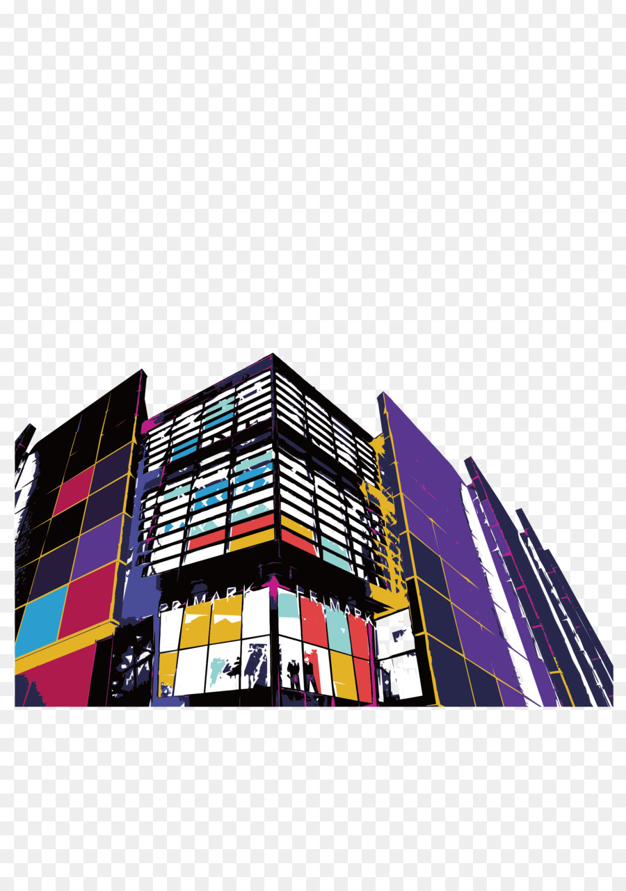 Bâtiment Coloré，Moderne PNG