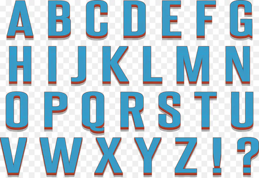 Lettres De L'alphabet Bleu，Courrier PNG