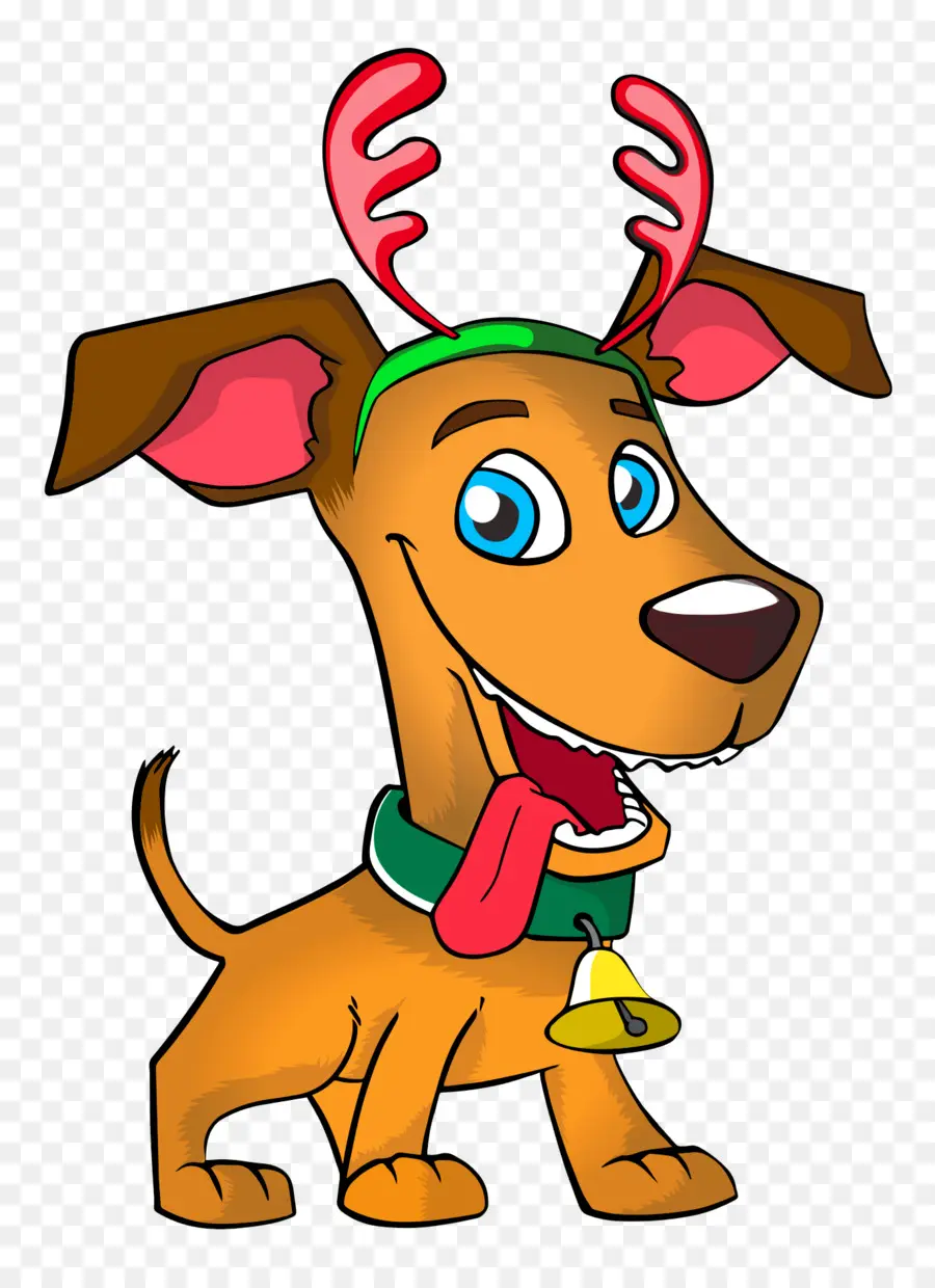 Chien Avec Des Bois，Noël PNG