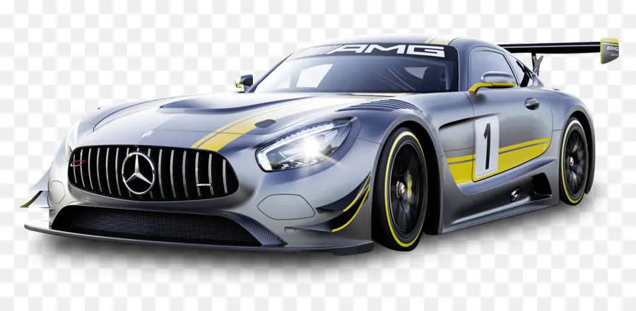 Voiture De Course Argentée，Mercedes PNG