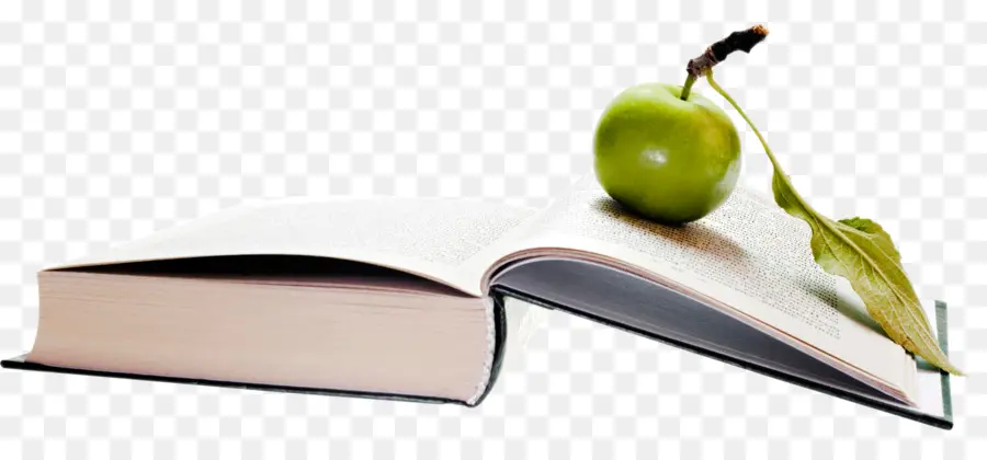 Livre Et Pomme Verte，Pomme PNG