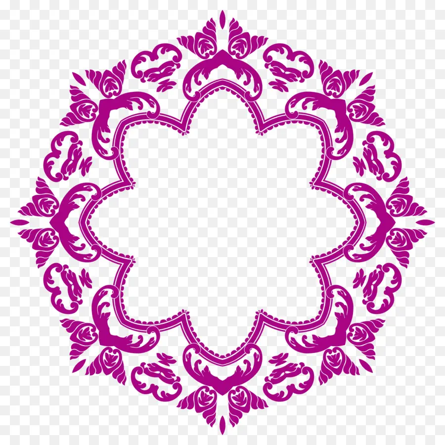 Mandala Violet，Modèle PNG