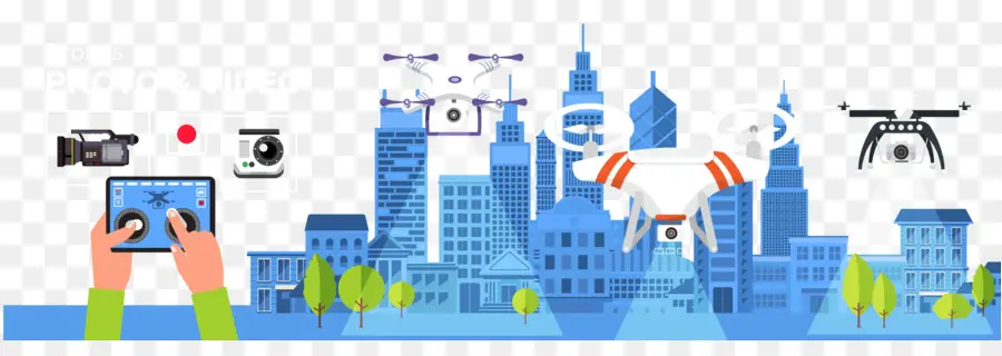 Drones De Ville，Paysage Urbain PNG