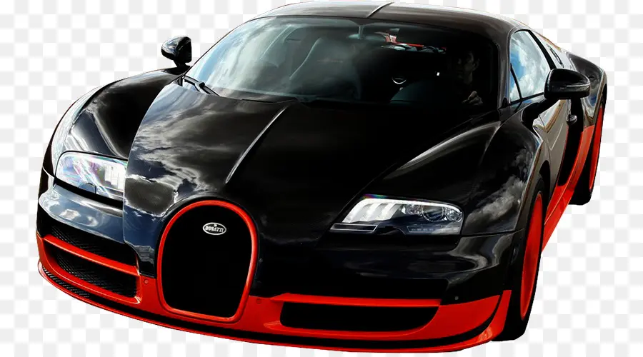 Voiture De Sport Noire Et Rouge，Bugatti PNG