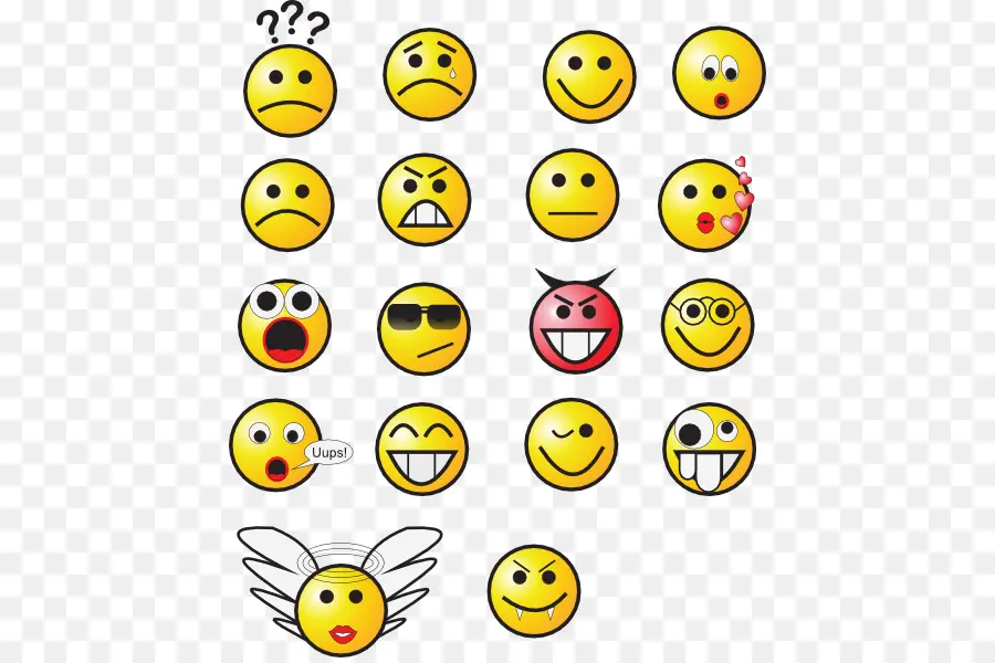 Émojis，Visages Souriants PNG