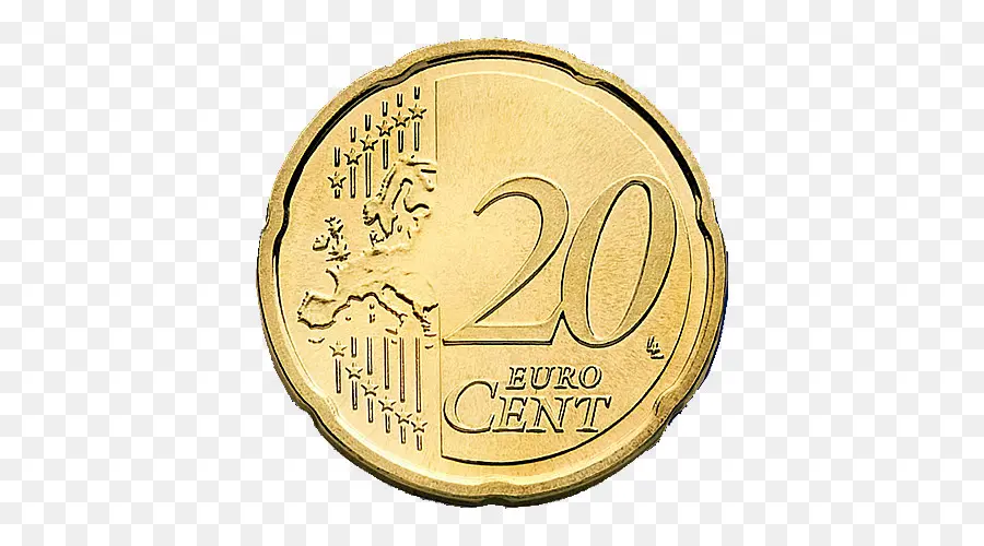 Pièce De 20 Centimes D'euro，Euro PNG