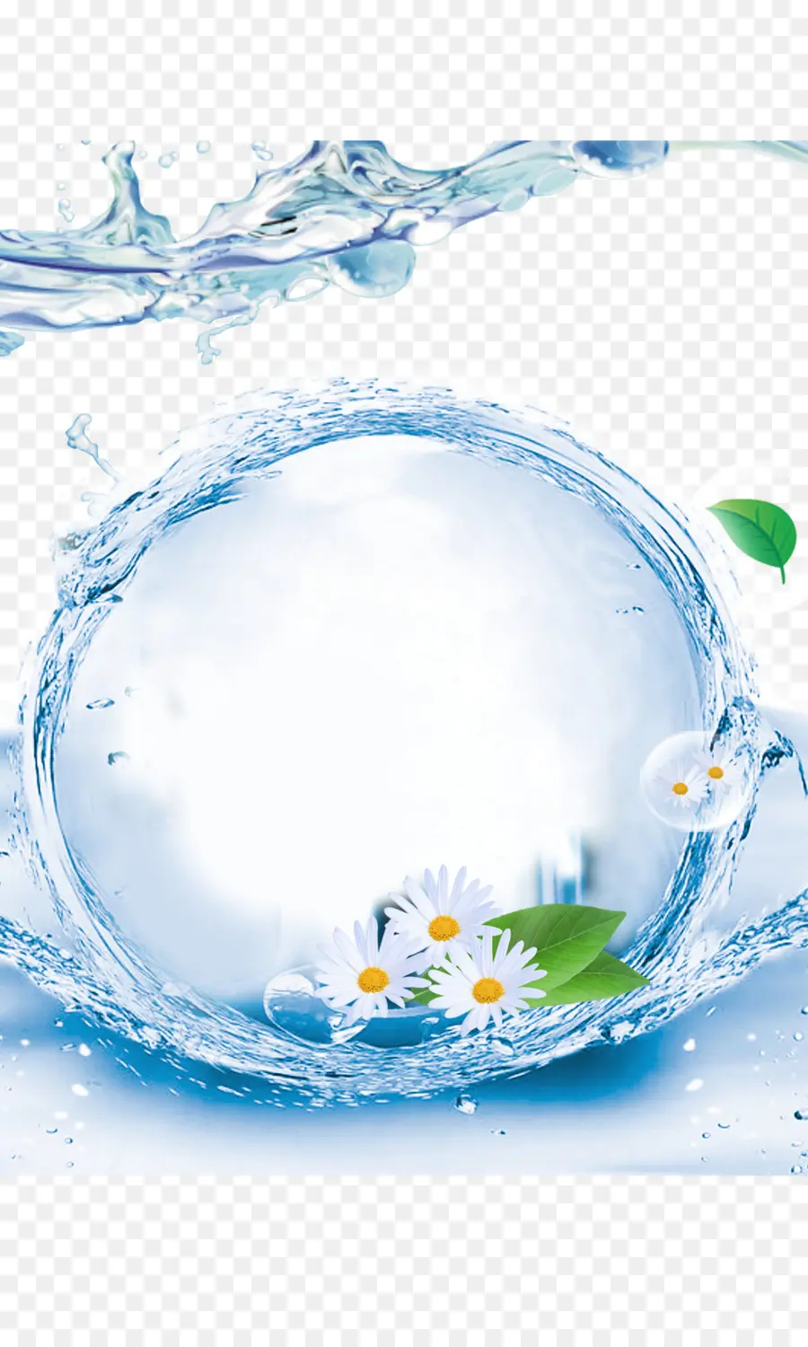 Éclaboussure D'eau，Marguerites PNG