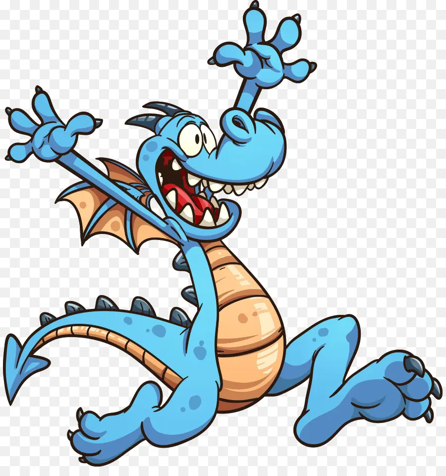 Dragon Bleu，Dessin Animé PNG