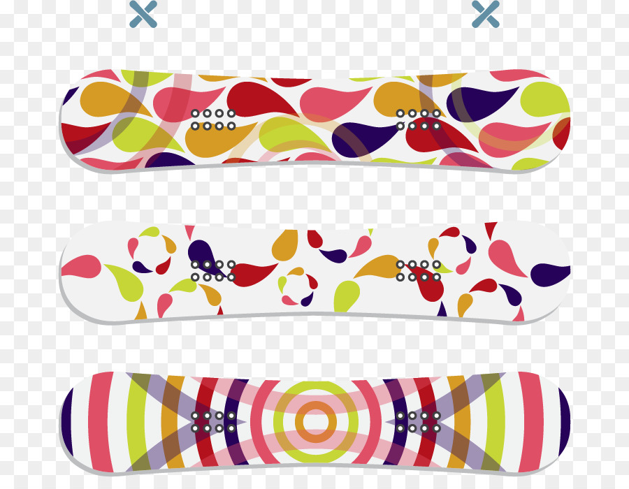 Des Designs De Snowboard Colorés，Hiver PNG