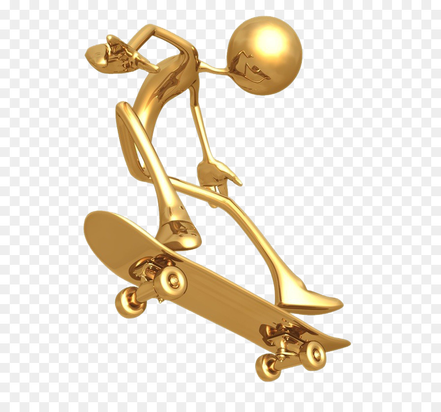 Skateur Doré，Skateboard PNG