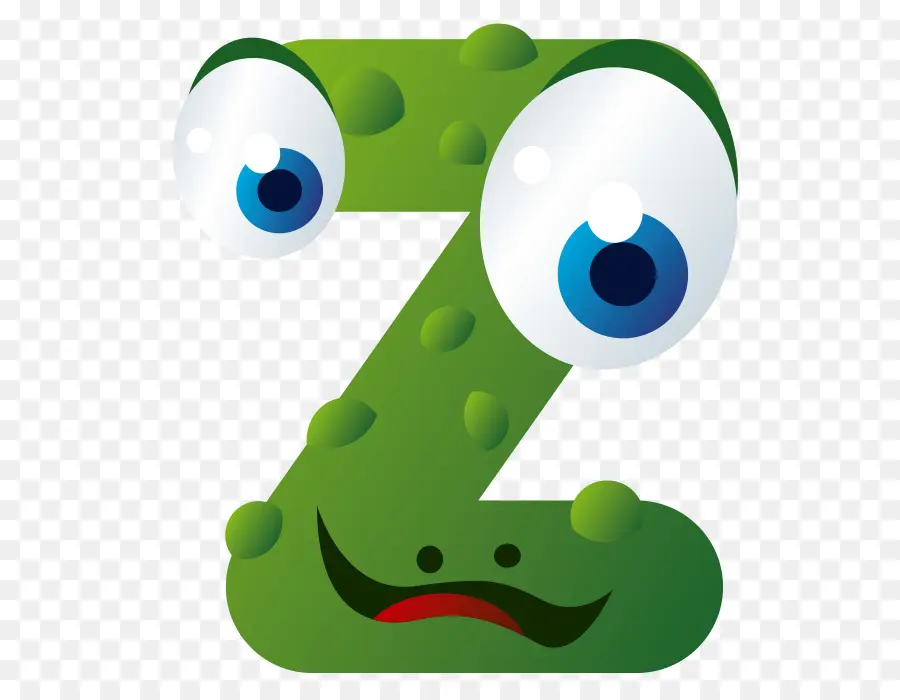 Lettre Verte Z，Yeux PNG