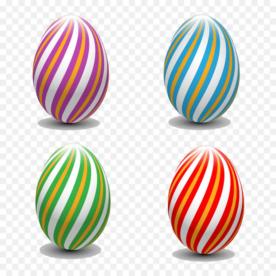 Oeufs Rayés，Coloré PNG