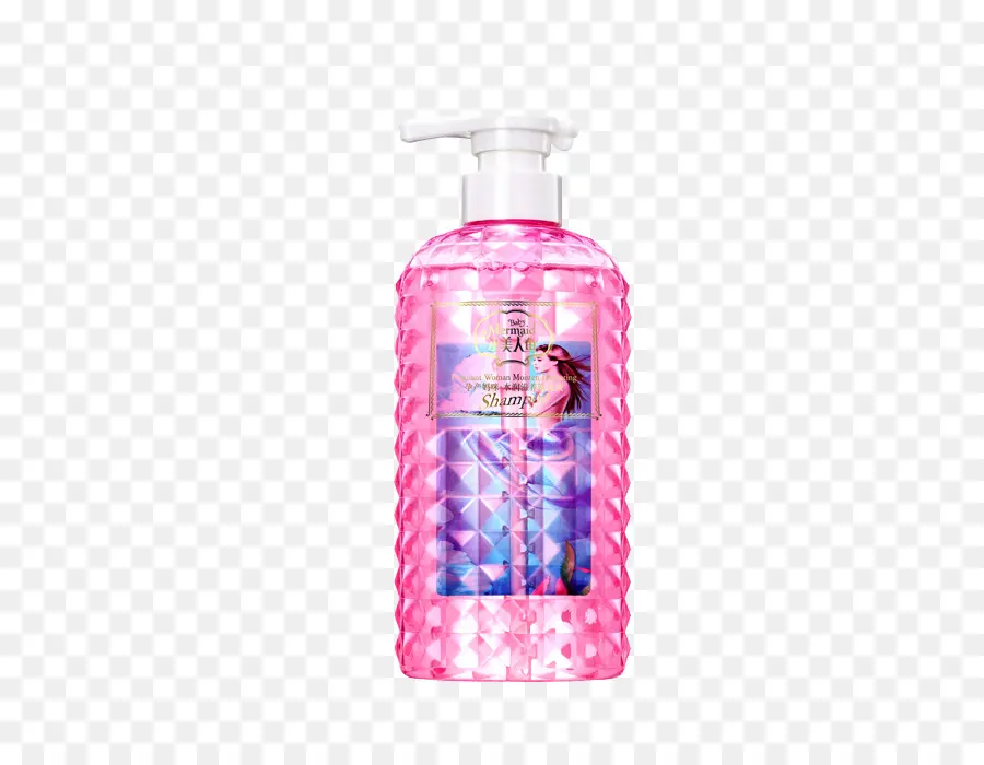 Bouteille De Shampoing Rose，Soins Capillaires PNG