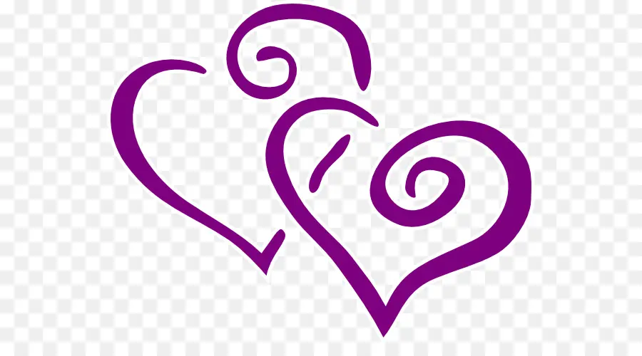 Griffonnages De Coeur Violet，Amour PNG