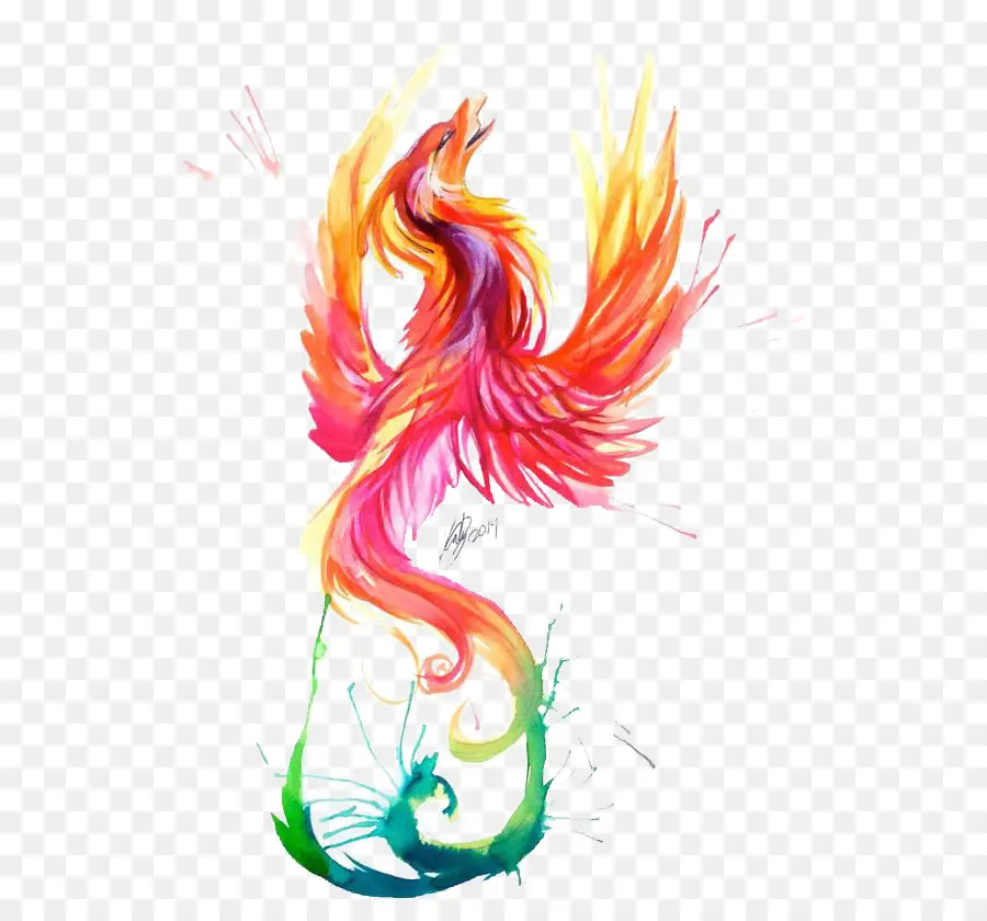 La Peinture à L'aquarelle，Phénix PNG