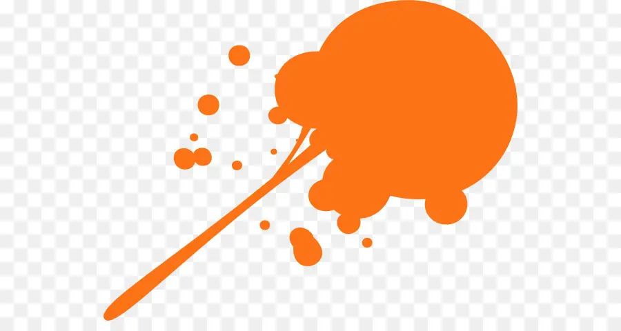 éclaboussure De Peinture Orange，Peinture PNG