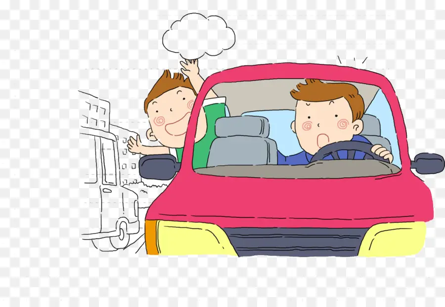 Balade En Voiture De Dessin Animé，Voiture PNG