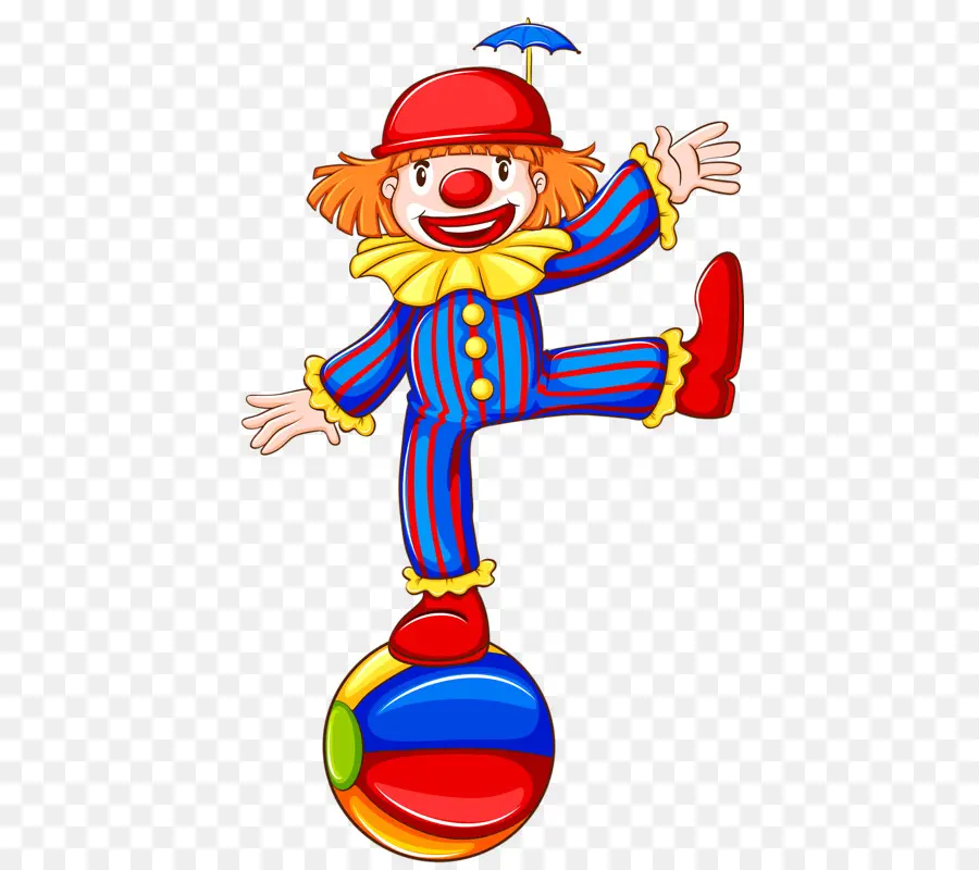 Clown En équilibre，Balle PNG