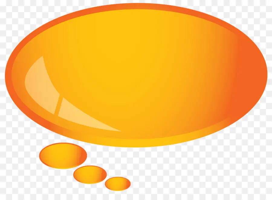 Bulle De Pensée Orange，Discours PNG