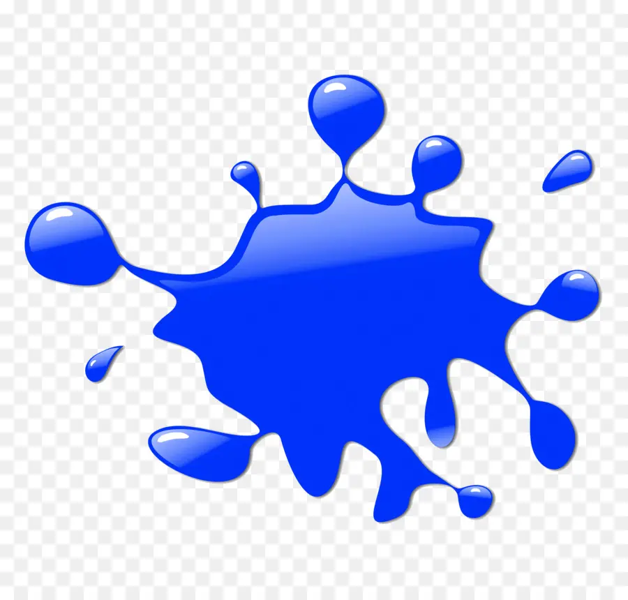 Éclaboussure De Peinture Bleue，Peinture PNG