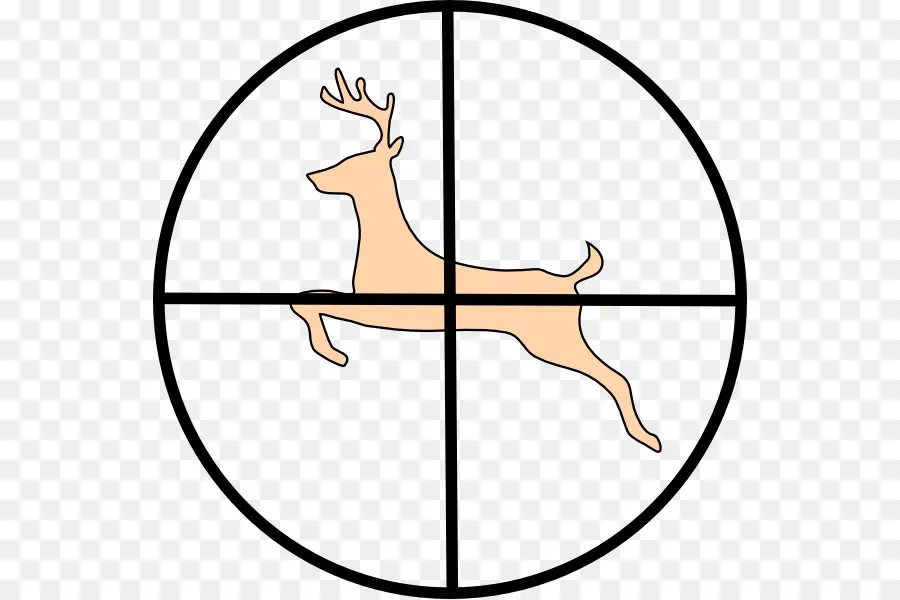 Cerf En Ligne De Mire，Chasse PNG