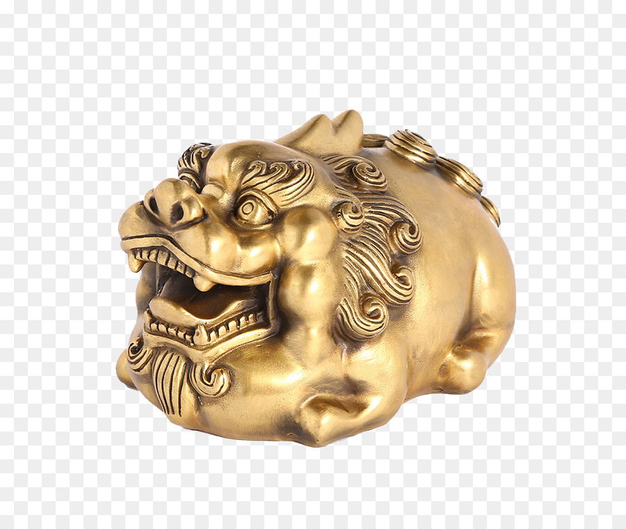 Statue Du Lion D'or，Sculpture PNG