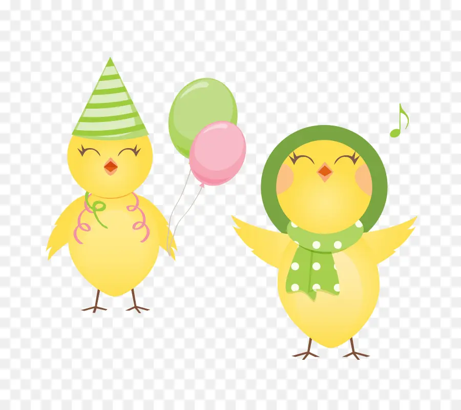 Oiseaux Fêtards，Des Ballons PNG