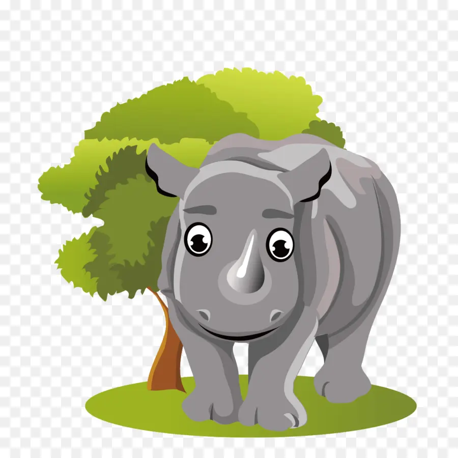 Rhinocéros，Dessin Animé PNG