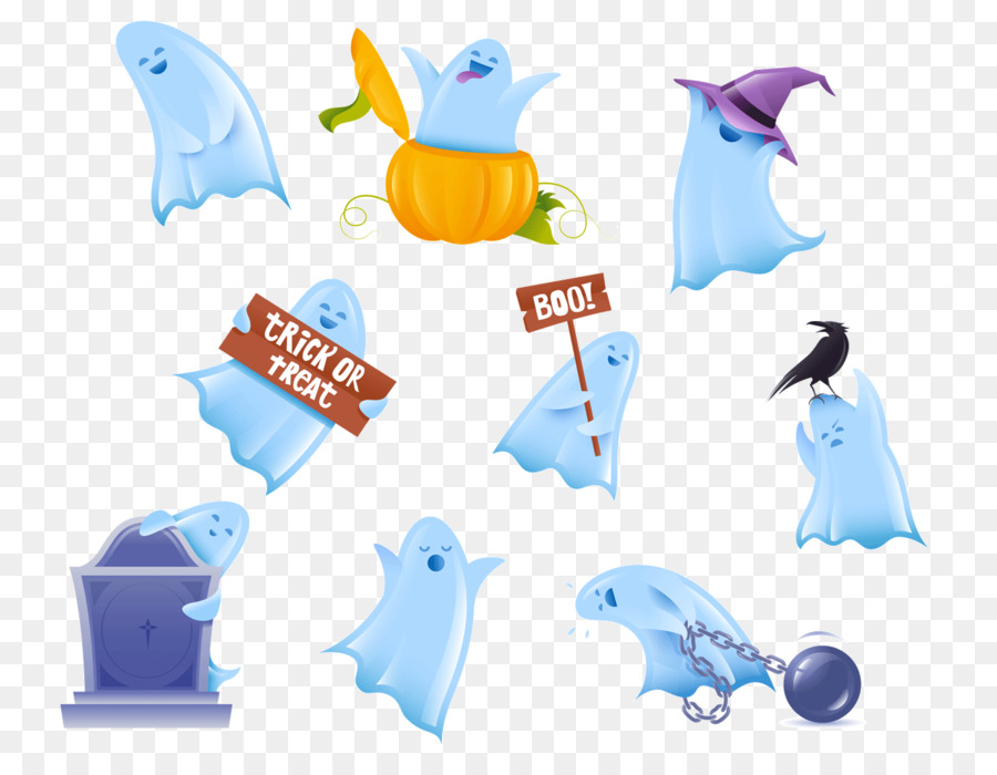 Fantômes Mignons，Halloween PNG