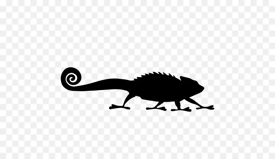 Caméléon Silhouette，Reptile PNG