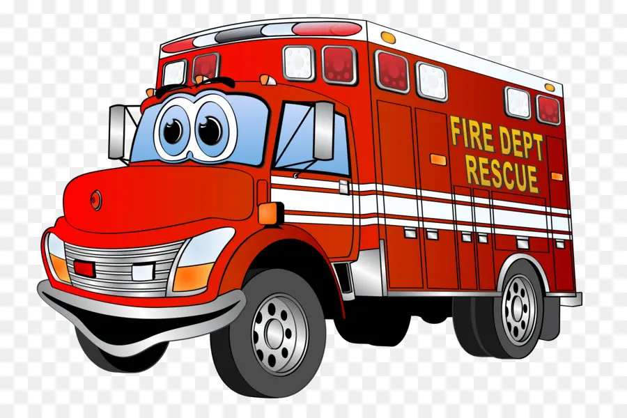 Camion De Pompier，Dessin Animé PNG