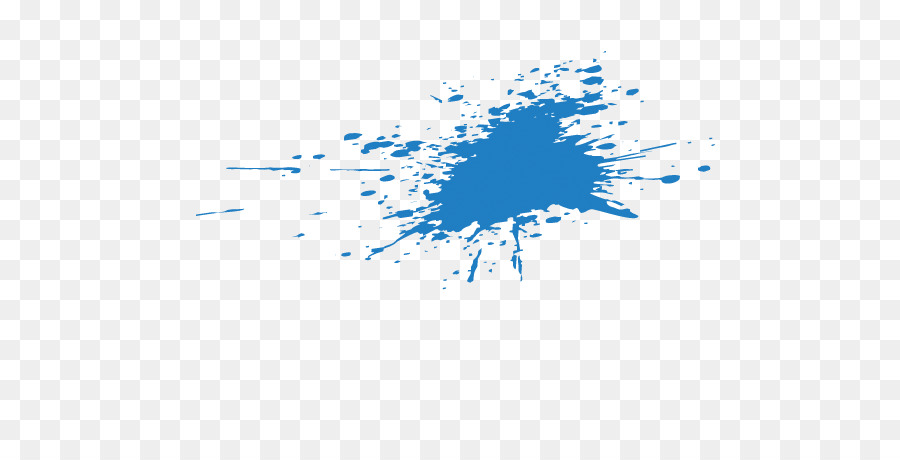 Éclaboussure De Peinture Bleue，Encre PNG