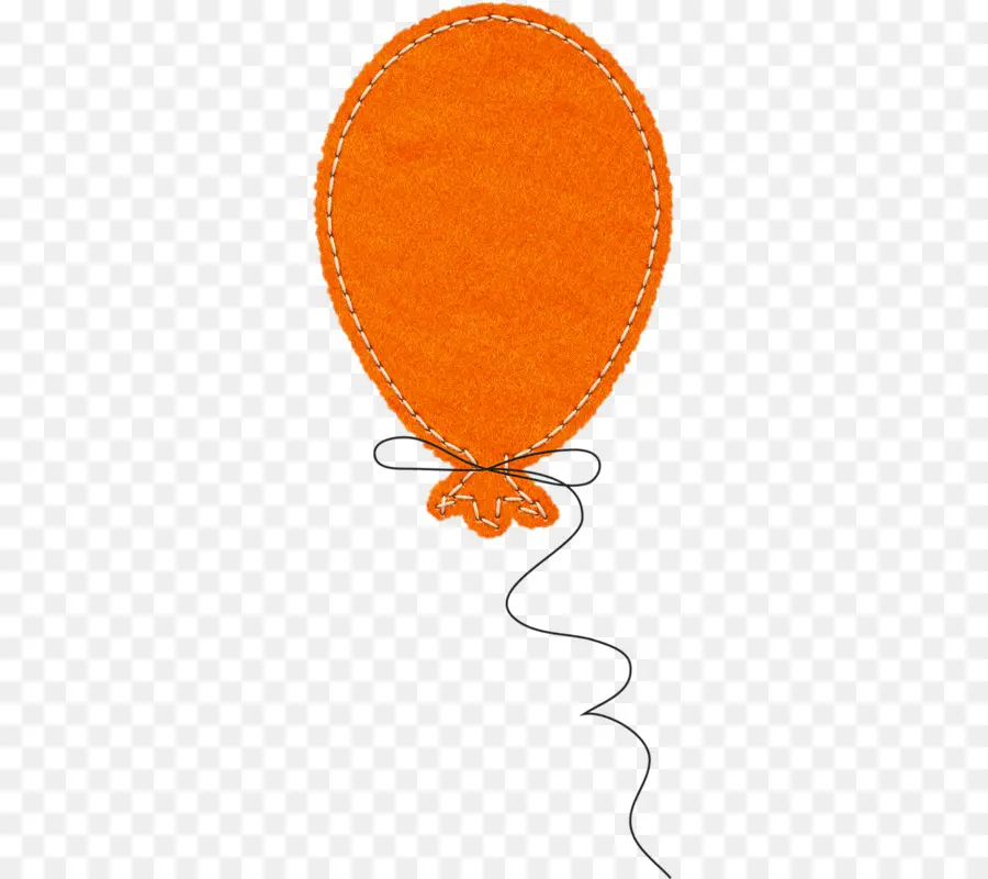 Ballon En Feutre Orange，Ballon PNG