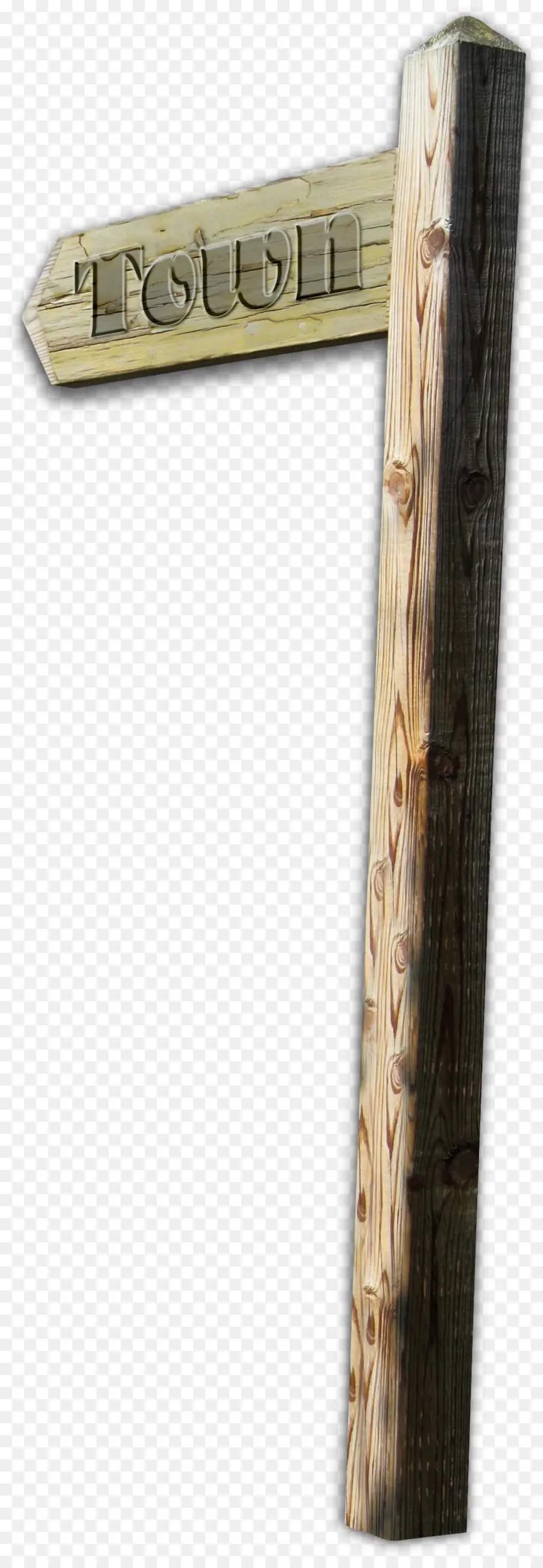 Poteau Indicateur，En Bois PNG