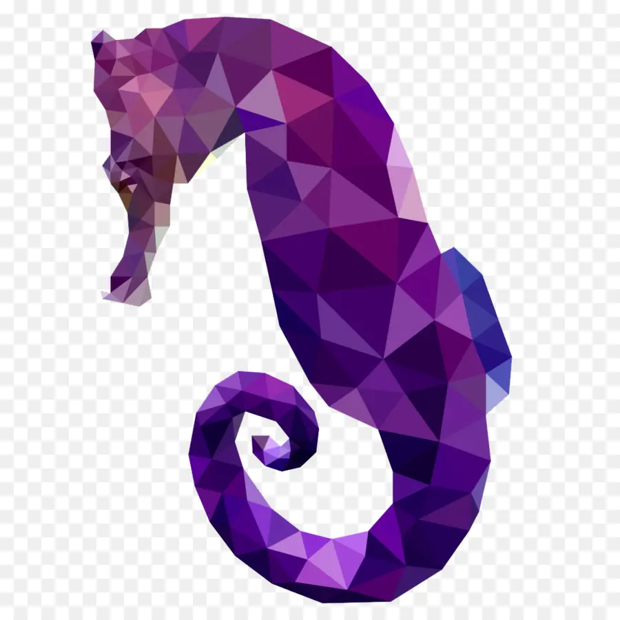 Hippocampe Violet，Mer PNG