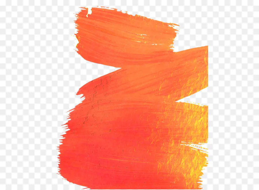 Coup De Pinceau Orange，Peinture PNG