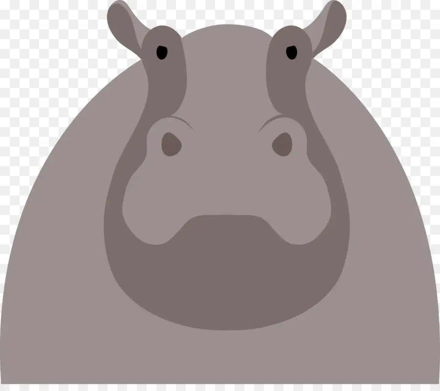 Hippopotame，Gris PNG