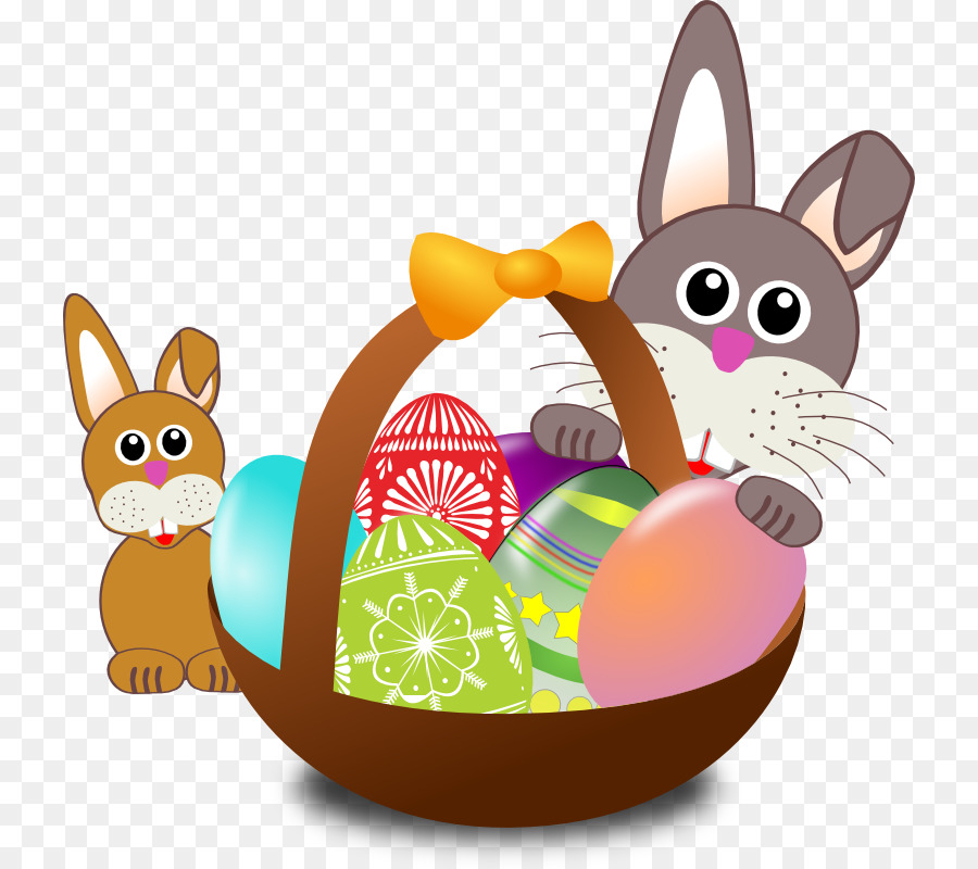 Panier De Pâques，Lapin PNG