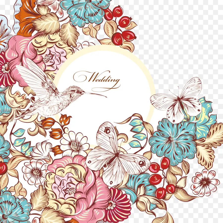 Faire Part De Mariage，Fleurs PNG