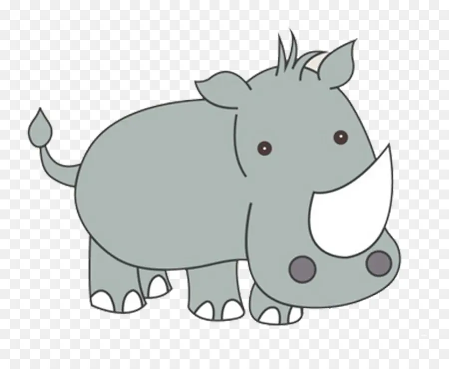 Rhinocéros，Dessin Animé PNG