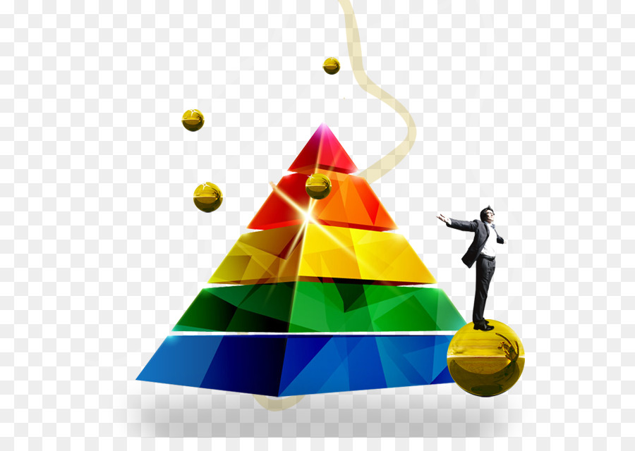 Pyramide Colorée，3d PNG