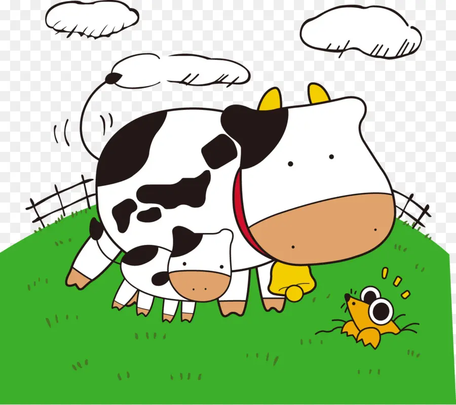 Vache De Dessin Animé，Champ PNG