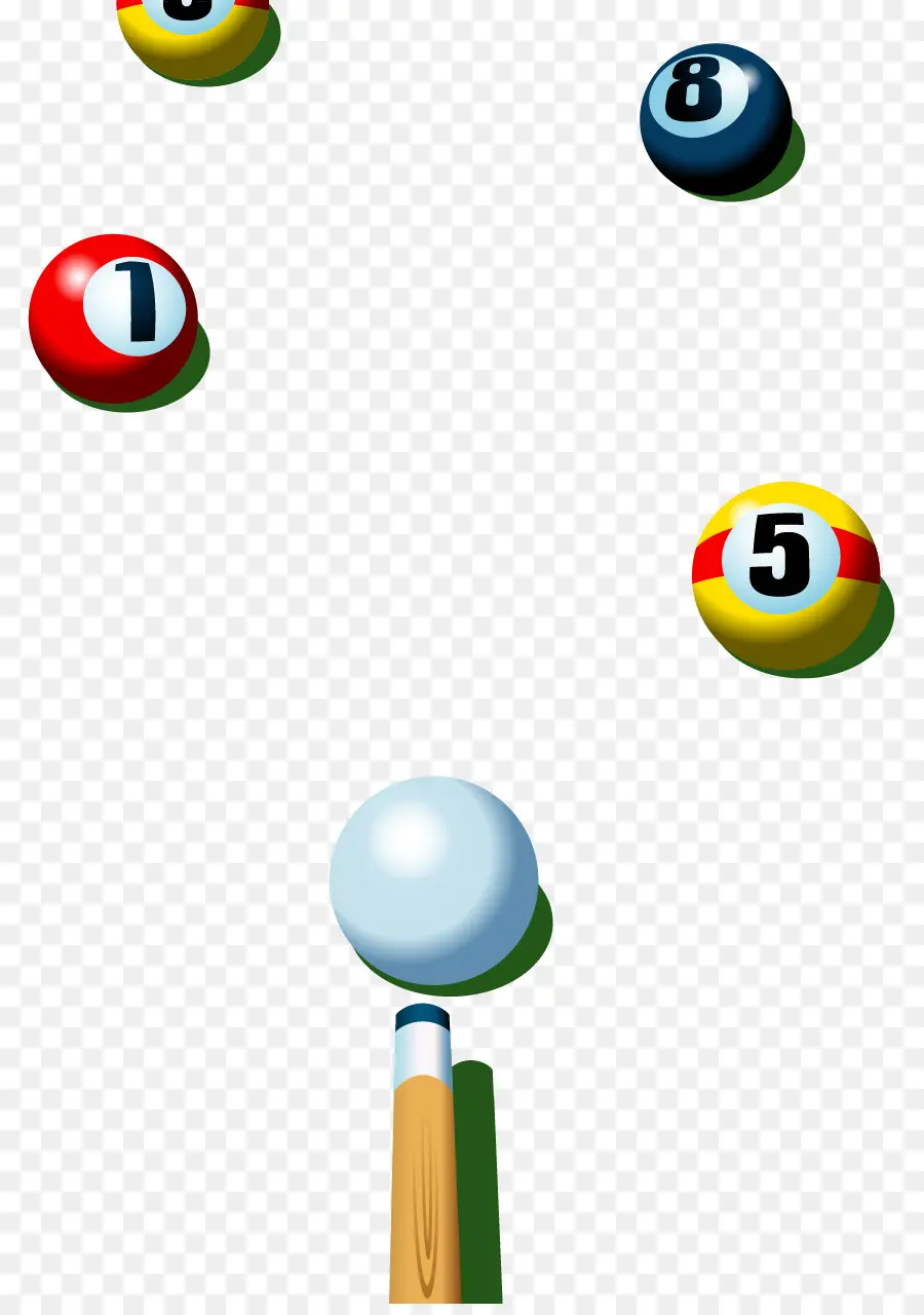 Boules De Billard，Bâton De Repère PNG