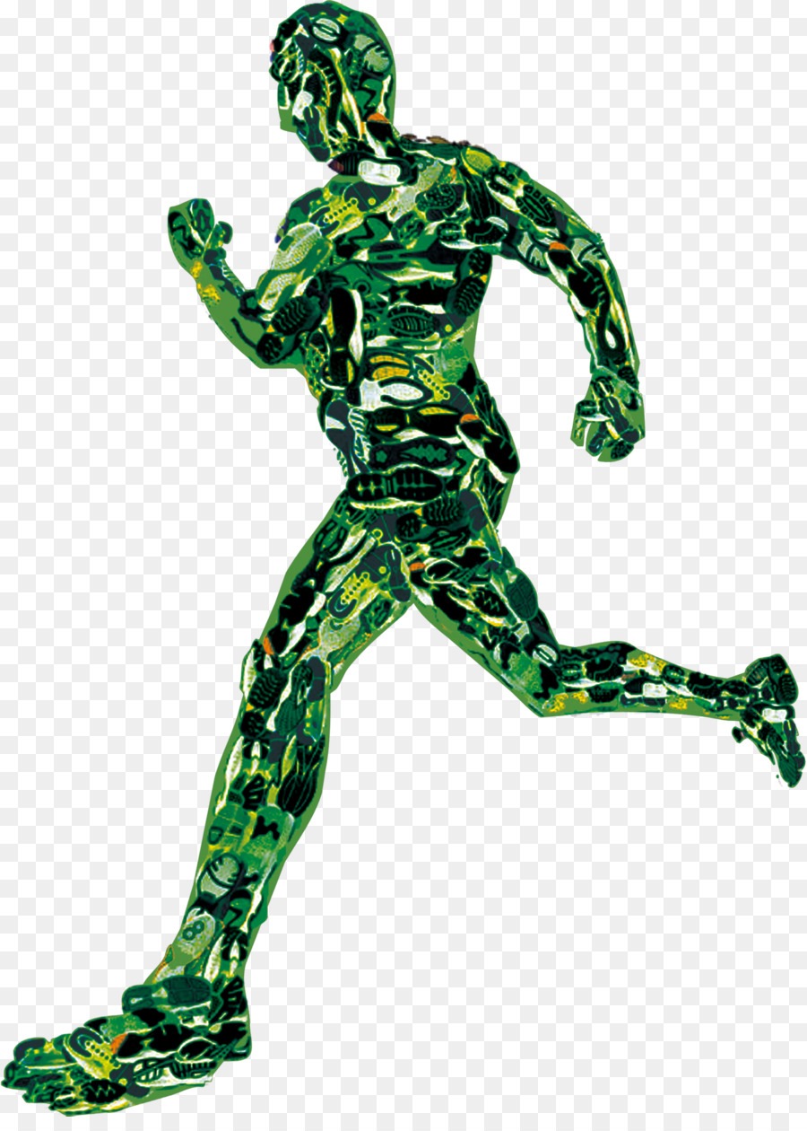 Figurine De Course Verte，Abstrait PNG