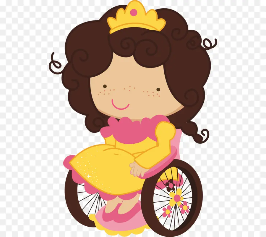 Princesse De Dessin Animé En Fauteuil Roulant，Princesse PNG